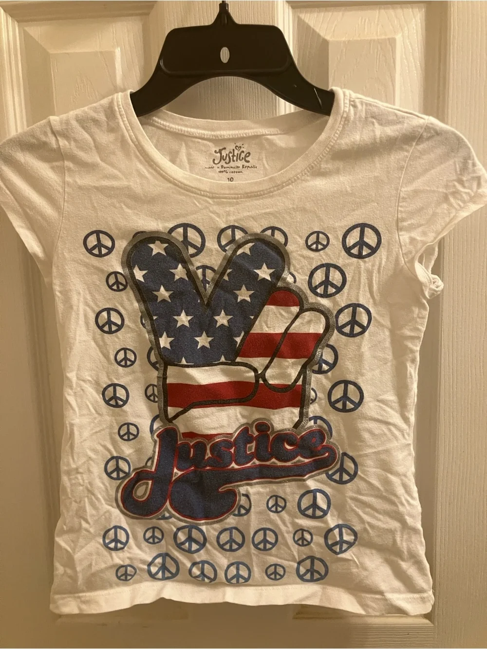 Justice Red, White and Blue Graphic Tee